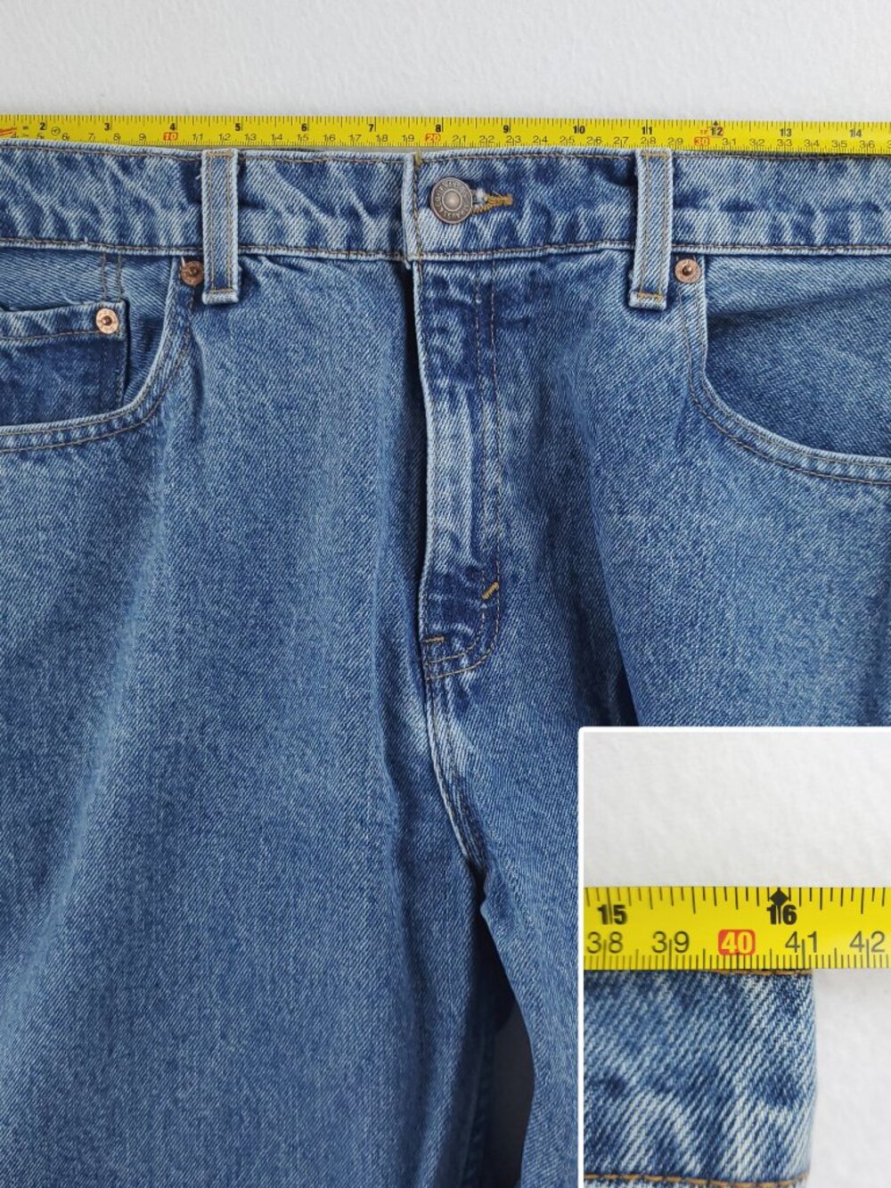 Levi's 560 Jeans Vintage 90s Denim Loose Fit Straight Leg "13 JR. S" 32x30 - Picture 6 of 10